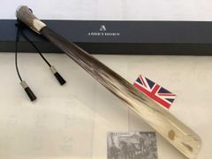 靴べら 英国製 アビーホーン50cmアップ 本水牛角 &鹿角withタッセルエキストラロングン21.5インチ LS/A N047