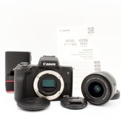 シャッター数6000枚【新品級】CANON EOS Kiss M2 標準ズームレンズキット ブラック#6801