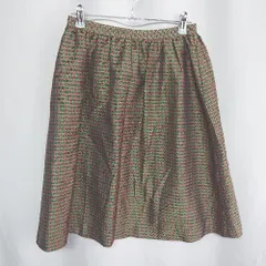 ◇ Θ Demi-Luxe BEAMS　デミルクス ビームス 花柄 膝丈 フレアー スカート サイズM グリーン系 レディース E  【1408220068210】