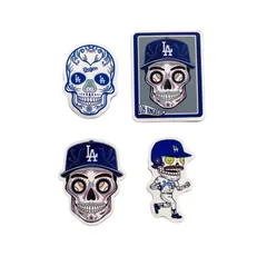 ★激安4枚　新品未使用　ドジャース　大谷翔平　山本由伸　チームロゴ　ドクロマーク　防水ステッカーのサムネイル