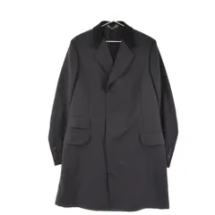 GUCCI (グッチ) ベロア切り替えウールチェスターコート ブラック 326639のサムネイル
