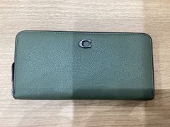 KA728 COACH アコーディオン ラウンドジップウォレット レザー長財布