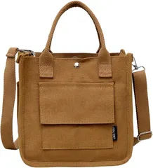 ideamall お散歩バッグ 帆布 ２Way 犬 ミニトートバッグ 散歩用 ペット 斜めがけ ショルダーバッグ(ブラウン)