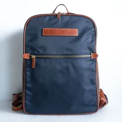 【美品】FELISI 【19-26/DS リュック】 ネイビー×ブラウン ナイロン× レザー バックパック BAG 2403109のサムネイル