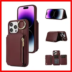 【匿名配送】 iPhone 14Pro_ワインレッド+ストラップ付き J.DL iPhone 14pro ケース ストラップケース ショルダー 手帳型 カードケ