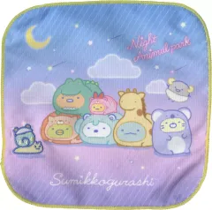 【中古】タオル・手ぬぐい 集合(グラデーション・縞模様)/フルカラープリント ハンドタオル 「一番くじ すみっコぐらし ～ナイトアニマルパークへようこそ～」 F賞