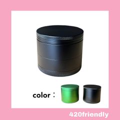 420friendly "Masher" Aluminum Grinder / 歯のない革命的なハーブグラインダー / フラワーミル(カラー2色)