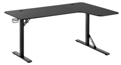 Alterzone ゲーミングデスク L字型 幅160cm PCデスク デスク 机 コーナーデスク ラック付き カップホルダー付き 在宅勤務 組立簡単 ALZGMDL-1 (ALZGMDL-1-R)