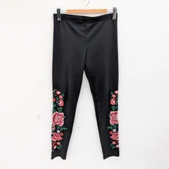 美品 22SS COMME des GARCONS HOMME PLUS コム デ ギャルソン オム プリュス 花刺繍 レギンス パンツ タイツ PI-T034 AD2021