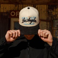 SWORN TO US PREMIERE SNAPBACK CAP【NATURAL×BLACK】 (通販 帽子 キャップ スナップバック LA ロゴ ベイスボールキャップ ロサンゼルス)