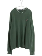 【お得なクーポン配布中!】 90s ポロスポーツ ラルフローレン Vネック 長袖 Tシャツ メンズ XL / 古着 ロンT コットン ワンポイント ロゴ刺繍 大きいサイズ カットソー