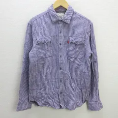 G■リーバイス/Levi's 長袖シャツ/ギンガムチェック柄【L】紫/men's/159【中古】■