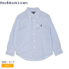 ポロ ラルフローレン 長袖シャツ 322723041 キッズ ジュニア 子供 NAT STRETCH POPLIN L／S BD TP SHIRT POLO RALPH LAUREN カラー:ブルーMU  品番：21231464