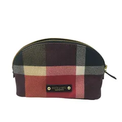 ブルーレーベルクレストブリッジ BLUE LABEL CRESTBRIDGE ロゴ レザー ノバチェック ポーチ レディース 表記無 