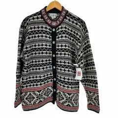 エルエルビーン L.L.Bean 90～00S コンチョボタン ノルディック柄クルーネックカーディガン メンズ JPN：M のサムネイル