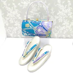 草履・バッグセット 白梅謹製 振袖用  Mサイズ 適応サイズ23.0~24.0cm前後 水色 青ラメ 紫ラメ 金 華紋 フォーマル 成人式 卒業式 新品