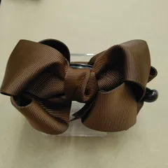 ●バナナクリップ⑩ グログラン生地 リボンモチーフ 無地 ヘアーアクセ ヘアクリップ シンプル 上品 かわいい おしゃれ エレガント 髪飾り