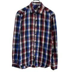 長袖 チェック ネルシャツ XL レッド ブルー ブラック ホワイト ボタン ビッグサイズ カジュアルシャツ 古着卸 アメリカ仕入 a703-6555