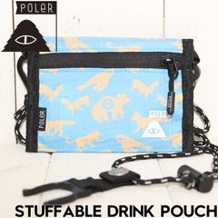 ドリンクホルダー付きコインポーチ コインケース POLeR ポーラー STUFFABLE DRINK POUCH 251MCV0135 TEAL 日本代理店正規品