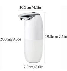 ソープディスペンサー ポータブル ソープ ディスペンサー オート クリア タンク ソープ ポンプ 2 ポジション 調整可能 電池式 ローション ディスペンサー 280ml/9.5oz ハンドソープディスペンサー