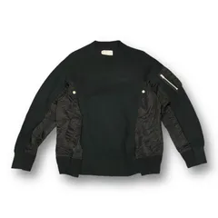 定価50600円 SACAI Sponge Sweat X MA-1 Pullover SCM-043 再構築 スウェット トレーナー サカイ 3  50753Aのサムネイル