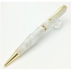 Xezo スターリングシルバー×ホワイトマザー オブ パール ボールペン