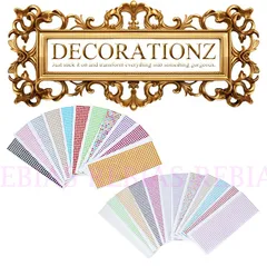 ラインストーン 2枚 セット 6mm シール デコレーション デコシール 装飾 スマホ 内装 宝石