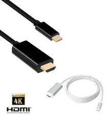 USB C - HDMI変換ケーブル 4K2K オスーオス 1.8m USB　3.1 Type　C to HDMI ４Ｋ２Ｋ　コンバータ　音声サポート　オスーオス アダプタ USB-C USB タイプC(ブラック,シルバー) 2色選択