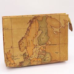 極美品・日本地図】プリマクラッセ 地図柄 ポーチ NIPPON 希少柄 