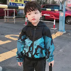 ☆ ブルー×裏起毛 ☆ 100cm ☆ キッズ マウンテンパーカー 迷彩ジャケット 春秋冬 yst5269 マウンテンパーカー キッズ ウインドブレーカー パーカー ジャケット ブルゾン ジャンパー コート 子供服 裏起毛 アウター 男の子 女の子 フード付き