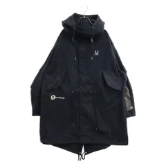 FRED PERRY (フレッドペリー) 23AW×RAFSIMONS RS PRINTED PATCH PARKA SJ6524×ラフシモンズ ミリタリー フィッシュテールパーカ アウター ブラックのサムネイル