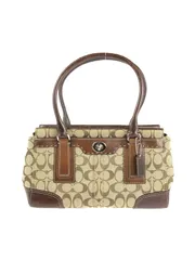 【中古】【レディース】 COACH コーチ  シグネチャー ハンプトンズキャリーオール L0771-11589 カバン トートバッグ  【180-240513-kk-15-TAG】