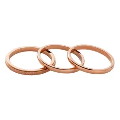 【ピンクゴールド × 20号】[Cream dot. クリームドット公式] リング 指輪 レディース 3点セット ステンレス製 金属アレルギー つけっぱなし サージカルステンレス スターダスト 甲丸リング 大人