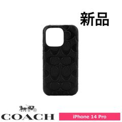 【コーチ】エンボスド Cロゴ型押しレザー iPhone14Proケース 黒 コーチ】エンボスド Cロゴ型押しレザー iPhone14Proケース 黒 - メルカリ