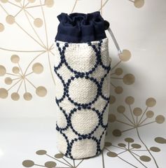 ☆ku＊様☆ Ｌ,Ｓペットボトルケース ミナペルホネン生地使用fo-navy② 1点 Lサイズボトルケース ミナペルホネン生地使用 3pieces