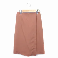 ロペピクニック ROPE Picnic タグ付き スカート フレア ひざ丈 フロントクロス ギャザー 無地 38 茶 ブラウン /NT6