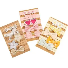 MB2522 ピンク系 ベビー ヘアバンド ドレス 女の子 服 ヘアアクセサリー 女児用 ヘッドバンド 5点セット MB2522 ピンク系