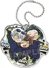 【中古】キーホルダー 五条悟＆家入硝子＆夏油傑 「ぴた!でふぉめ 呪術廻戦 懐玉・玉折 オープニング＆エンディング アクリルキーホルダー」