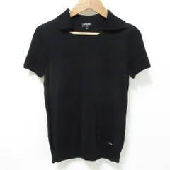 美品　CHANEL ブラック 半袖ニットトップス　レディースXS シャネル(CHANEL)シャネル 半袖ニット 半袖シャツ 衣料品