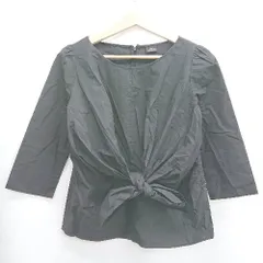 ◇ Θ GRACE CONTINENTAL フロントリボン 七分袖 カットソー サイズ表記なし ブラック系 レディース E  【1506300023231】