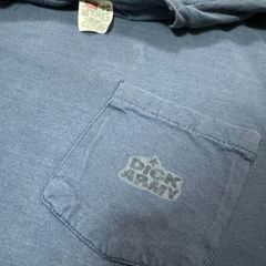 90s HANES ポケットTシャツ Dick Army XLサイズ ヘインズ ポケT フェード ナス紺 ネイビー vintage ビンテージ ヴィンテージ