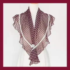 エンジ×ドットフリルピキージョ(cr-129)／フラメンコ・ダンス・ベリーダンス・舞台衣装小物・ピキージョ・シージョ・ヒップスカーフ