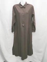 ◇ ⊇ PLST プラステ 長袖 ロング ワンピース サイズS ブラウン レディース E  【1502180024825】