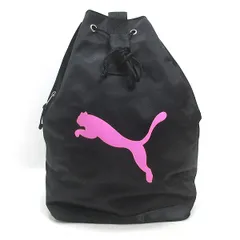 H■プーマ/PUMA ロゴプリント ワンショルダーバッグ ナップサック 黒 BAG 兼用■55【中古】