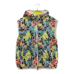 中古 レディース ニューバランスゴルフ New Balance golf ベスト 1(M) 白×マルチ 中綿入り 総柄 ボア シンプル