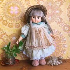 【希少】アンティーク　ドール　人形　ヴィンテージ　スリープアイ　インディアン ドイツ ヴィンテージ スリープアイドール 人形