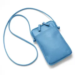 《送料無料＆税込価格》《新品未使用》《数量限定》《特別価格》牛革エンボス加工！サコッシュタイプ！紛失防止のチェーンキーリング付き！大容量収納モデル！話題のスマホ収納モデル！レディースマルチミニショルダーポシェットバッグ　AN-7162　GBL