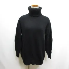 グリーンレーベルリラクシング ユナイテッドアローズ green label relaxing ウール カシミヤ タートルネック ニット セーター 黒 ブラック