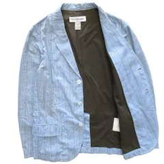 10ss コムデギャルソンシャツ COMME des GARCONS SHIRT チェック柄 パッカリング ジャケット ブレザー コットン フランス製 上着 S18139 サイズS ブルー 青 メンズ /♪9のサムネイル