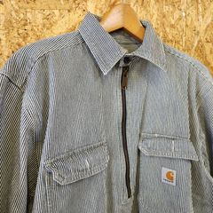 Carharttカーハート ヒッコリーストライプ ハーフジップジャケット
